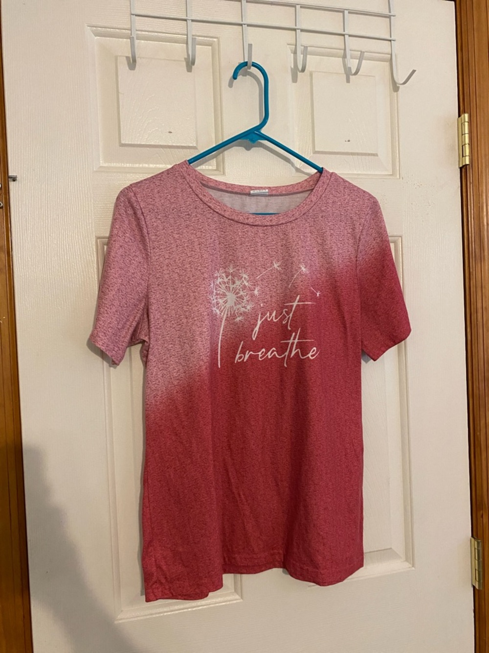 Just Breathe Short Sleeve Tee - Pink Ombre